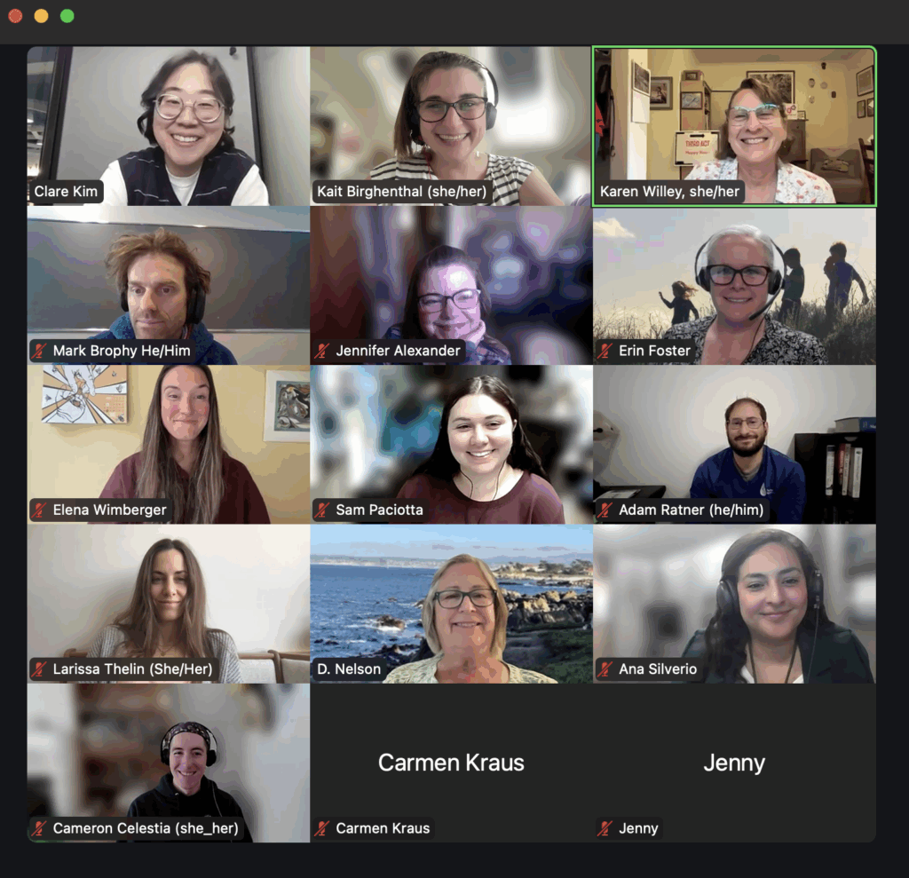 Group of people on a zoom meeting