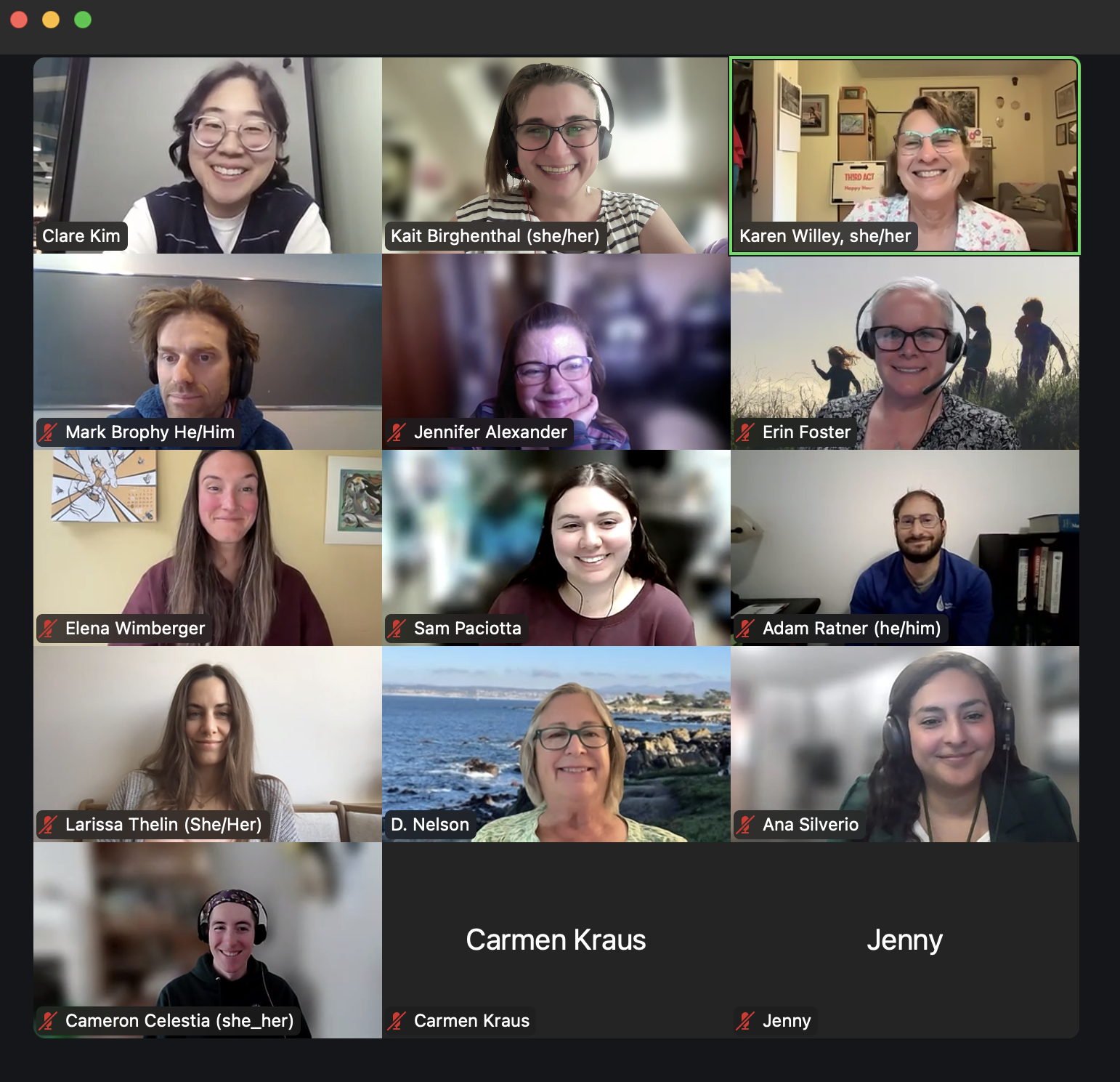Group of people on a zoom meeting