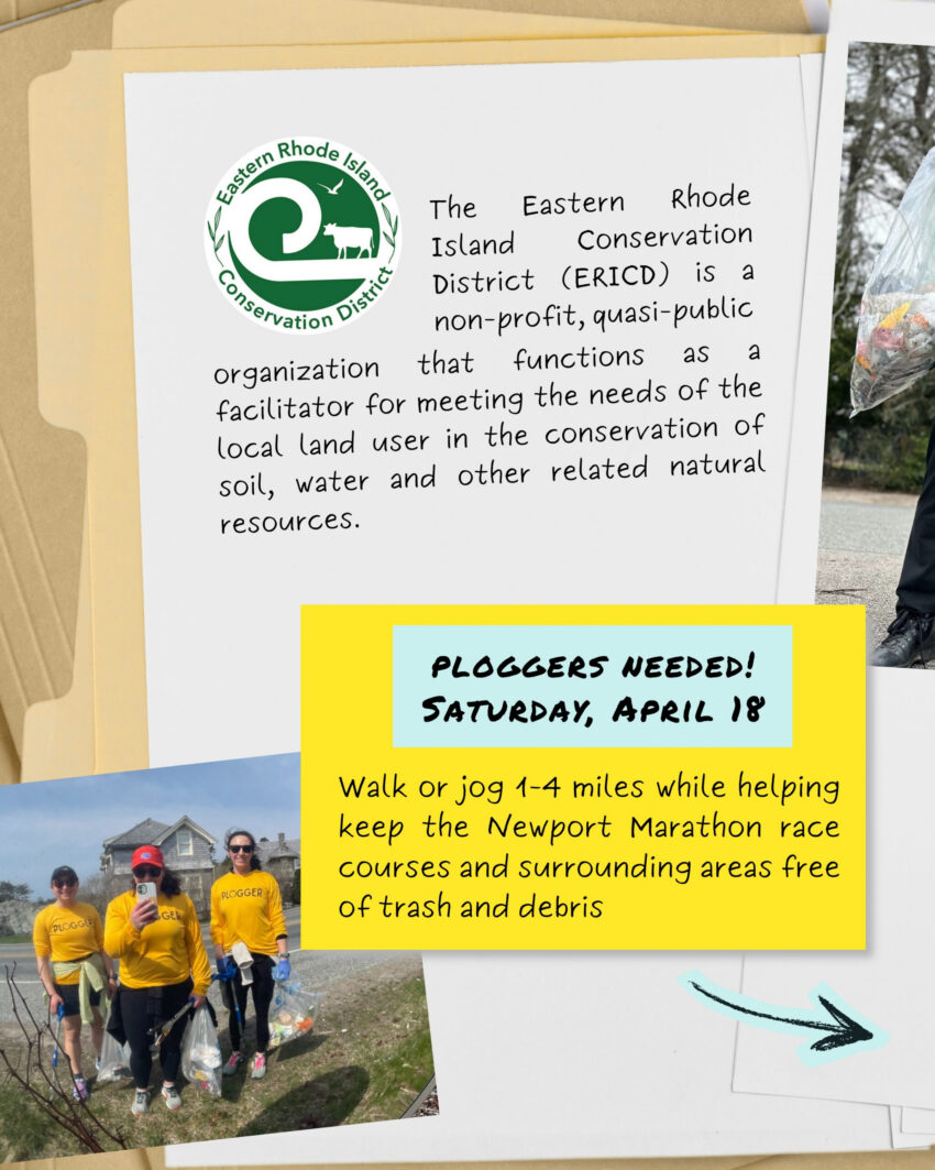 Eastern RI Conservation District logo, people plogging