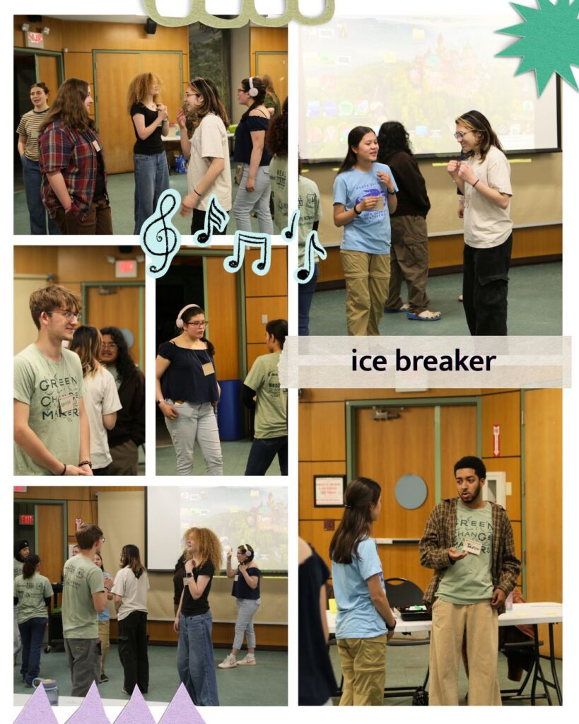 RIYCC spring showcase students talking to each other during ice breaker