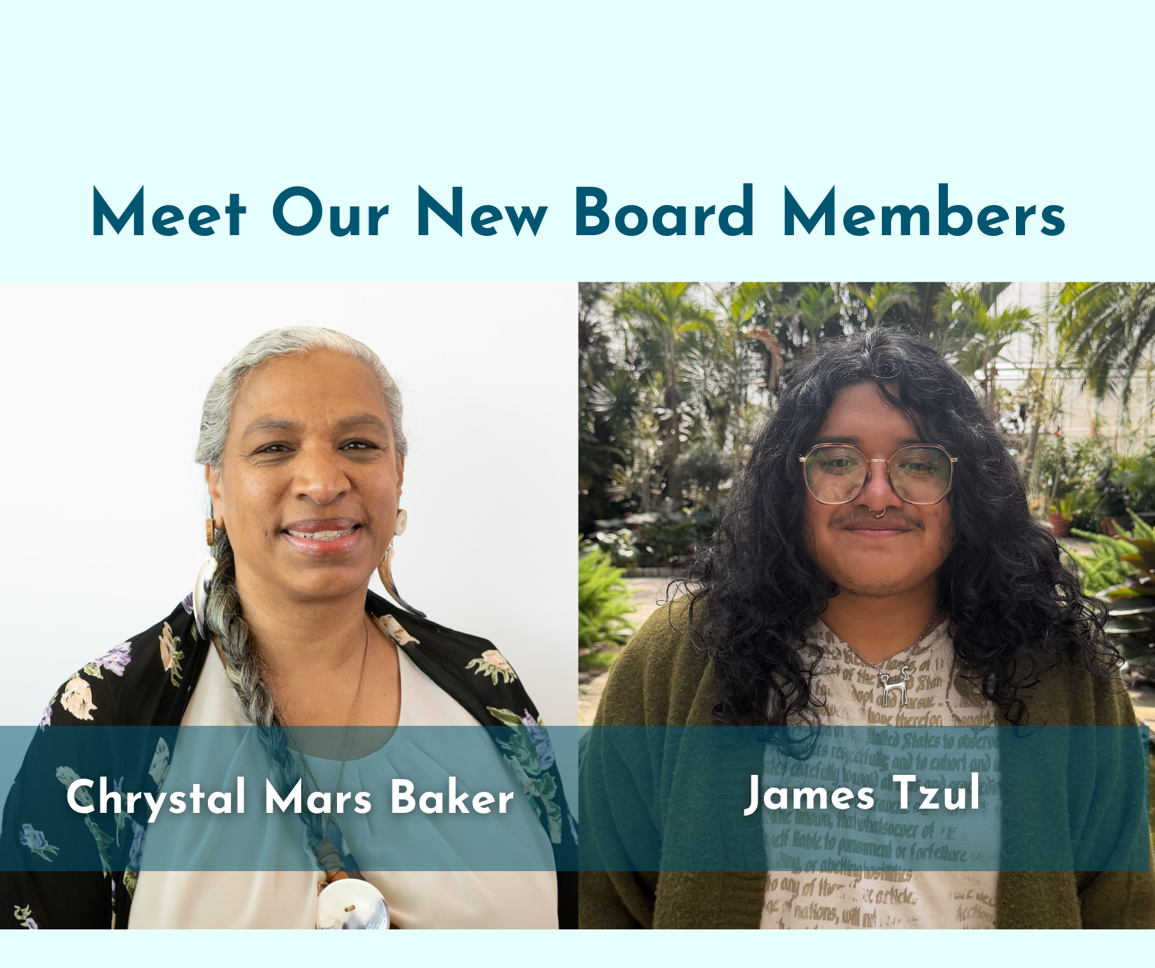 headshots of Chrystal Mars Baker and James Tzul new RIEEA board members 2026